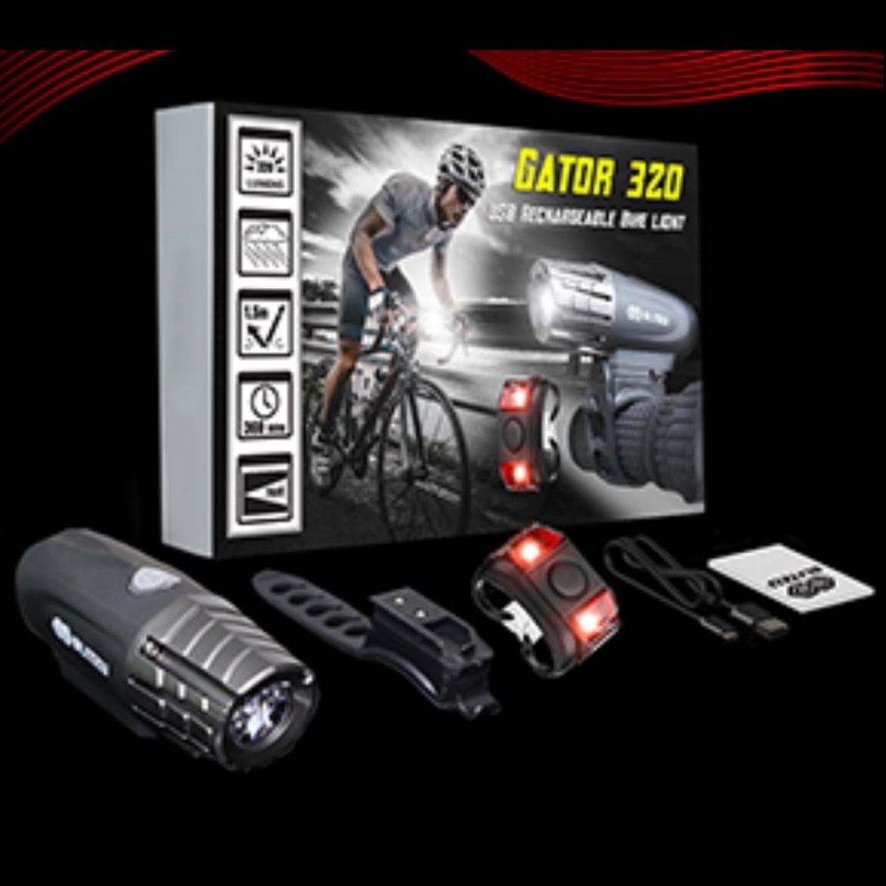 NEW! Rechargeable LED Headlight and Rear Safety Light Night Cycling Reflective